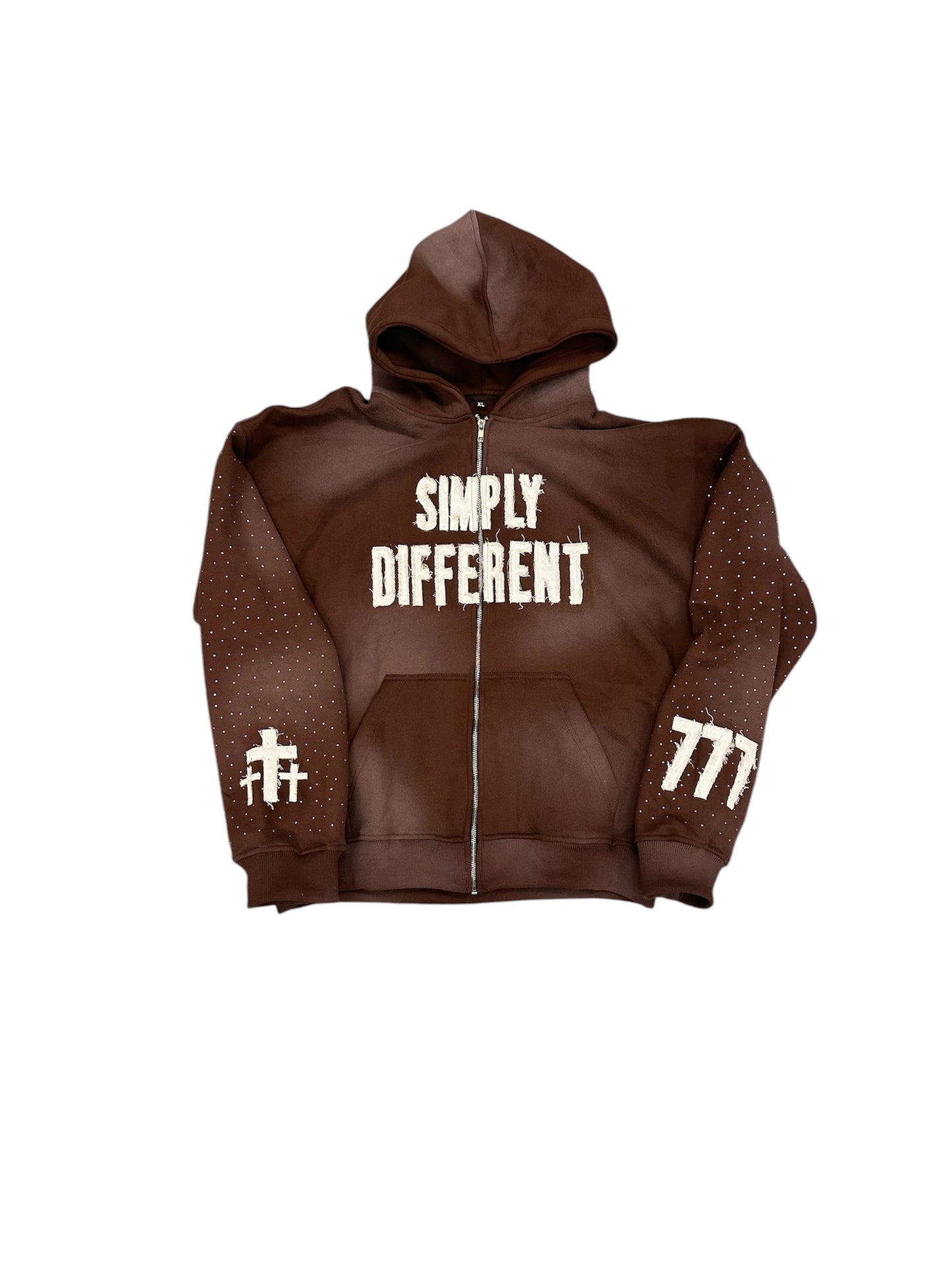 You Just Simply Need Jesus. Zip (Distressed/Rhinestones)