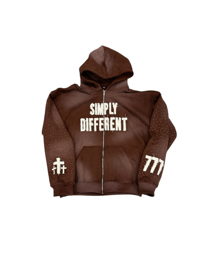 You Just Simply Need Jesus. Zip (Distressed/Rhinestones)